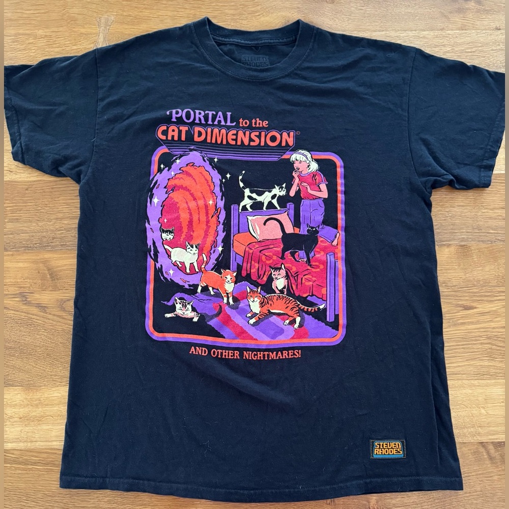 Steven Rhodes Black Cat Dimension T-Shirt